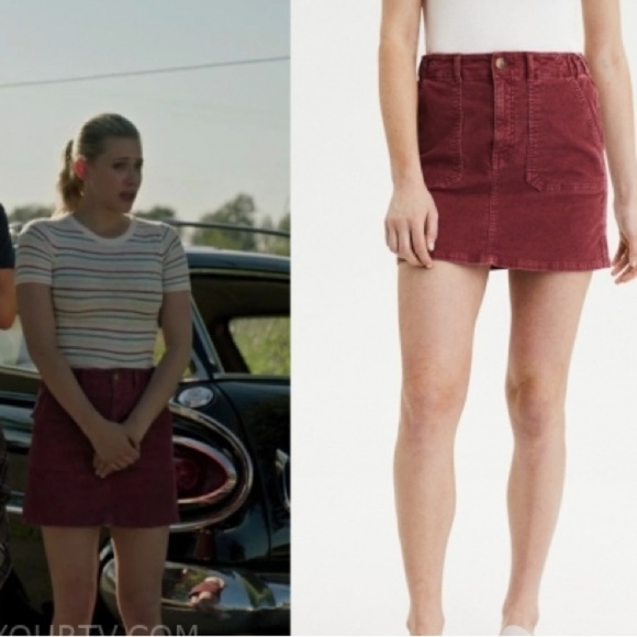 American Eagle Outfitters Betty Cooper Super Stretch Corduroy A-Line Skirt - Picture 3 of 10